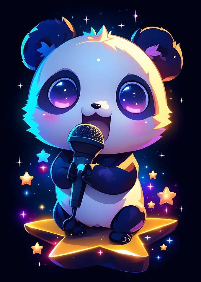 Cute Panda Singer