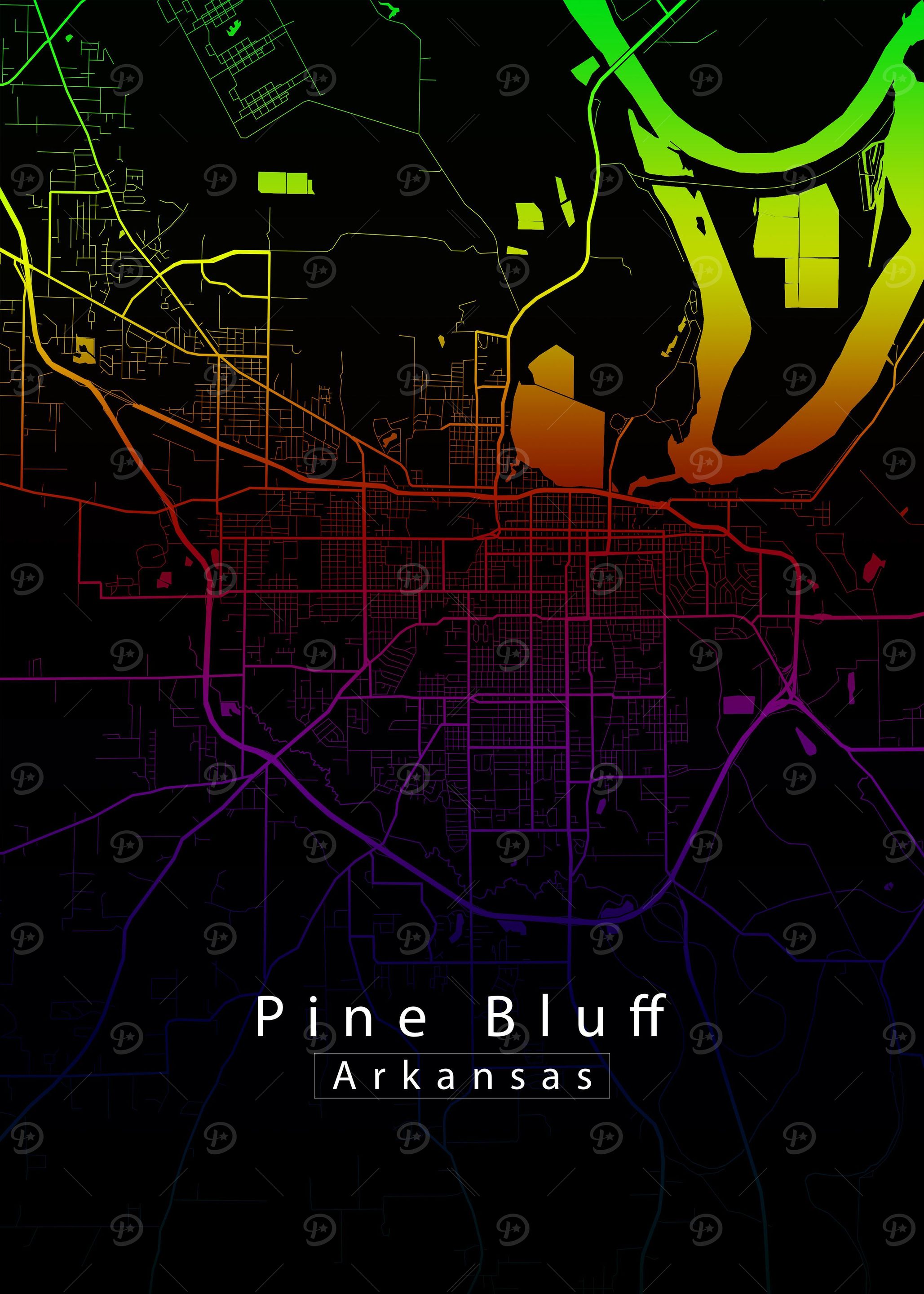 Pine Bluff Arkansas Map