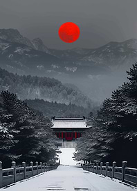 Japanese Crimson Moon