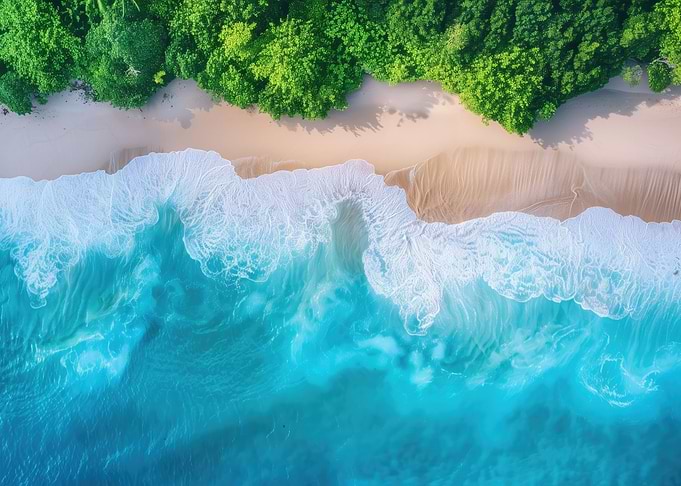 Azure Waters Drone Shot