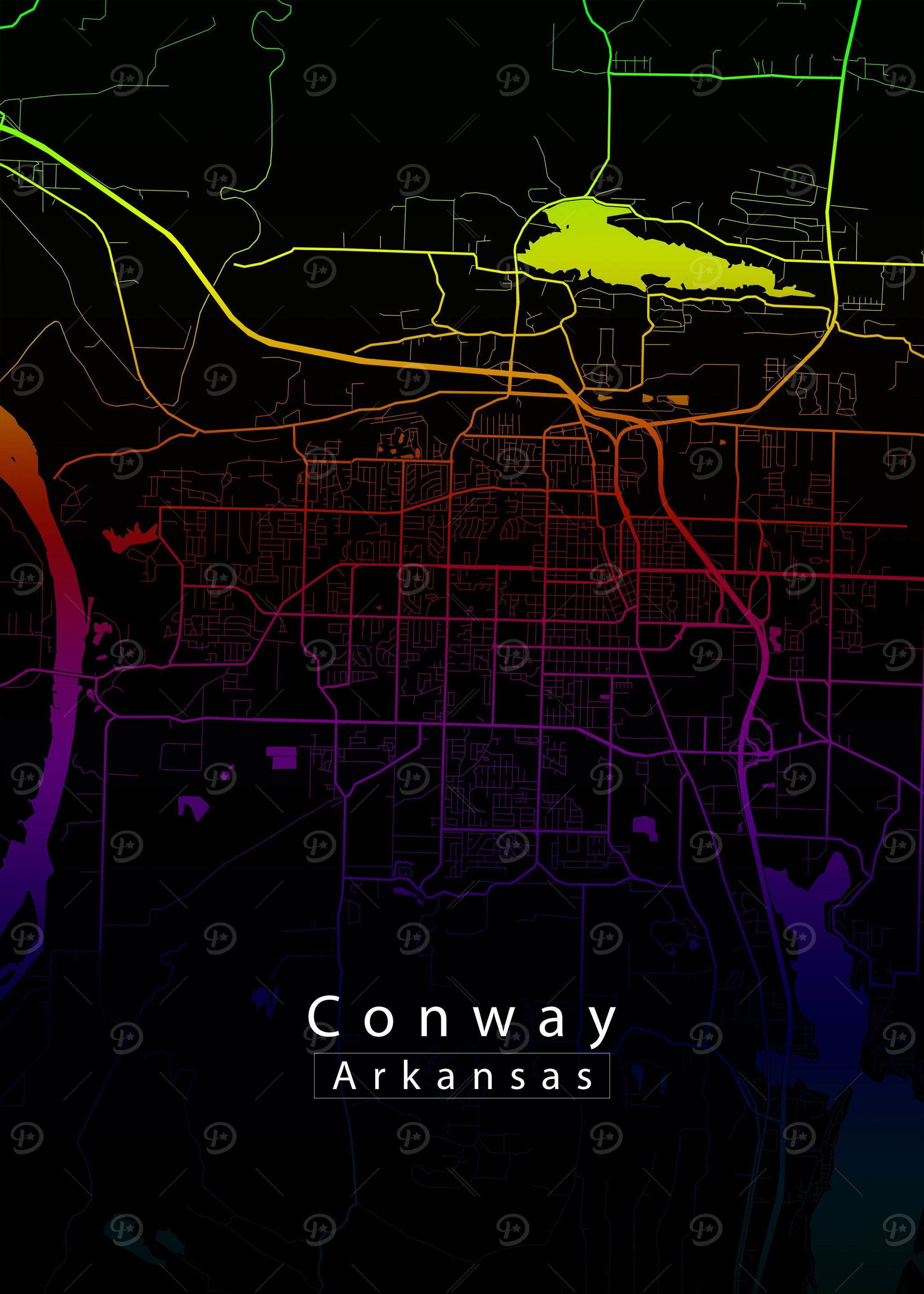 Conway Arkansas City Map