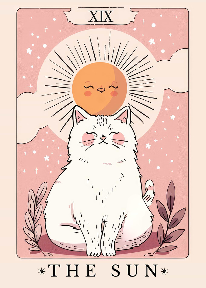 Kitten The Sun Tarot Card