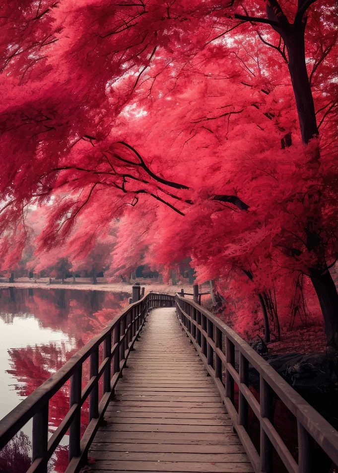 Pathway cherry blossom