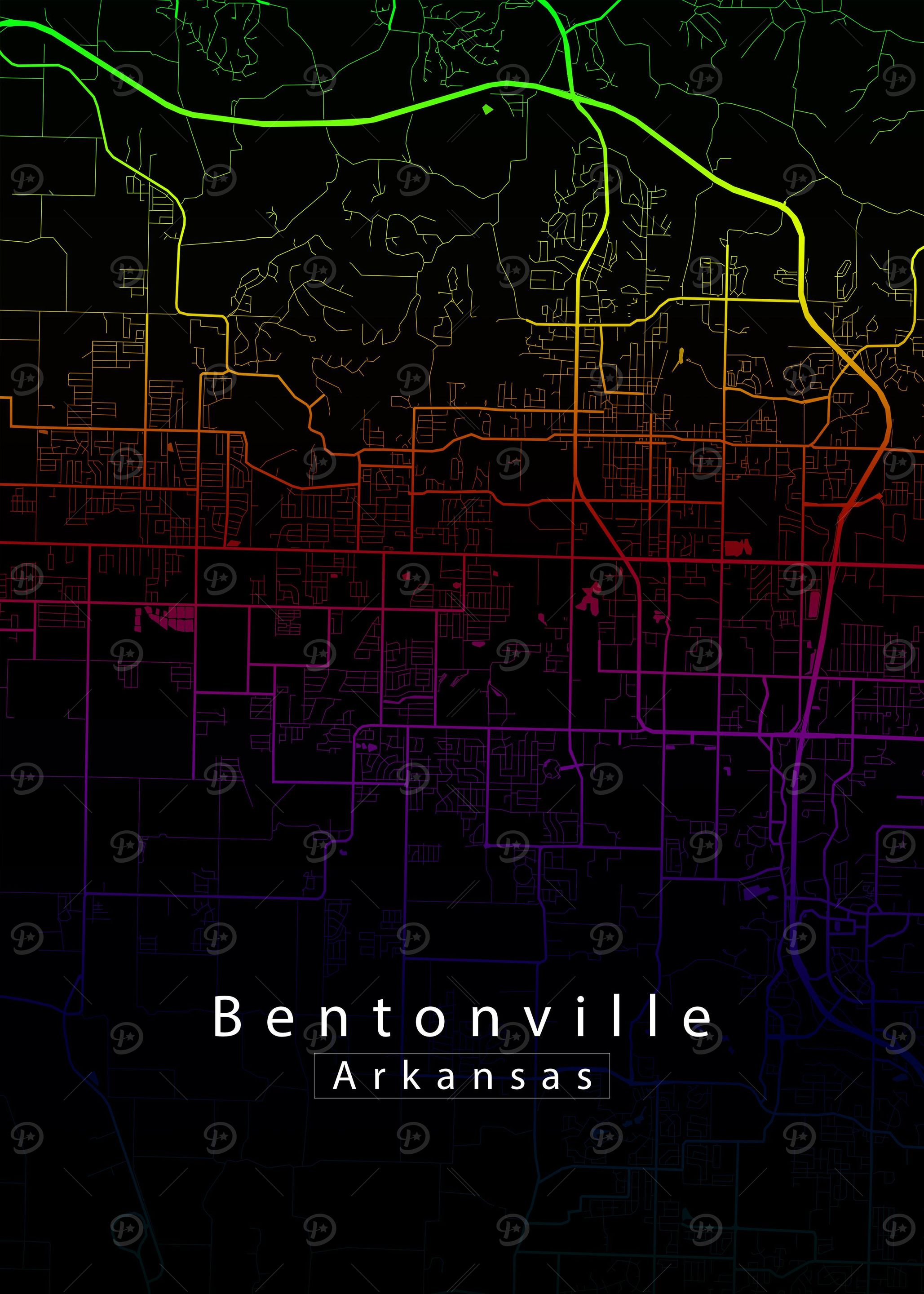 Bentonville Arkansas Map