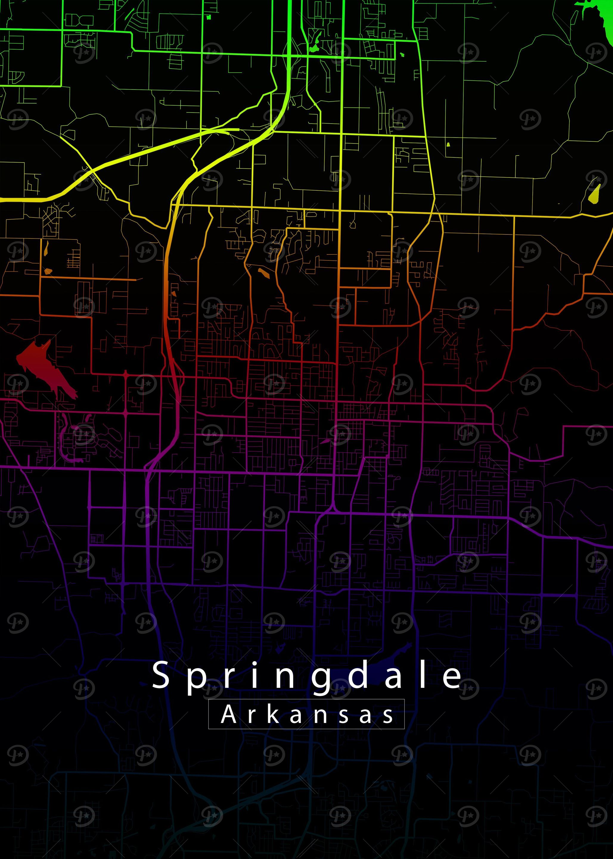 Springdale Arkansas Map