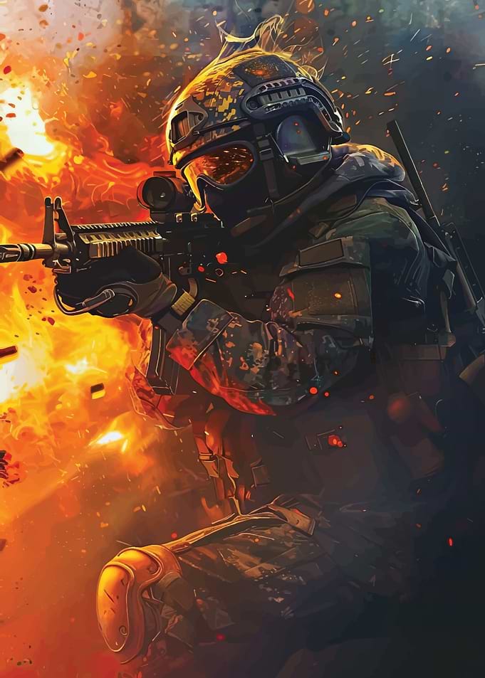 SOLDIER AESTHETIC POSTER