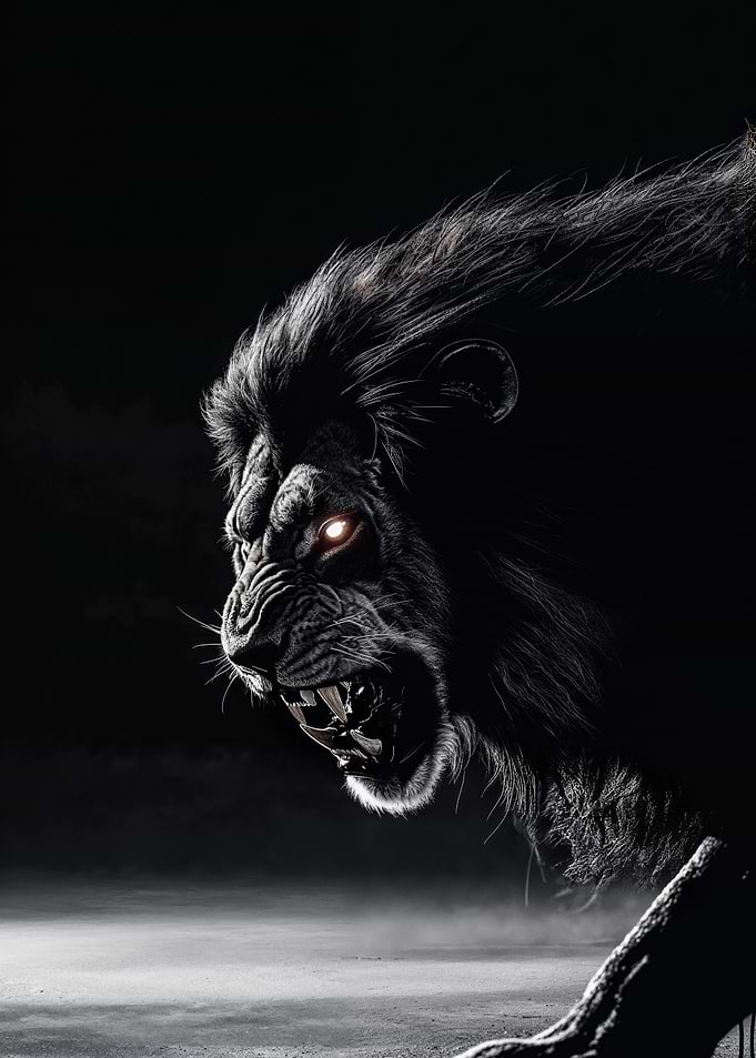 savage black lion king