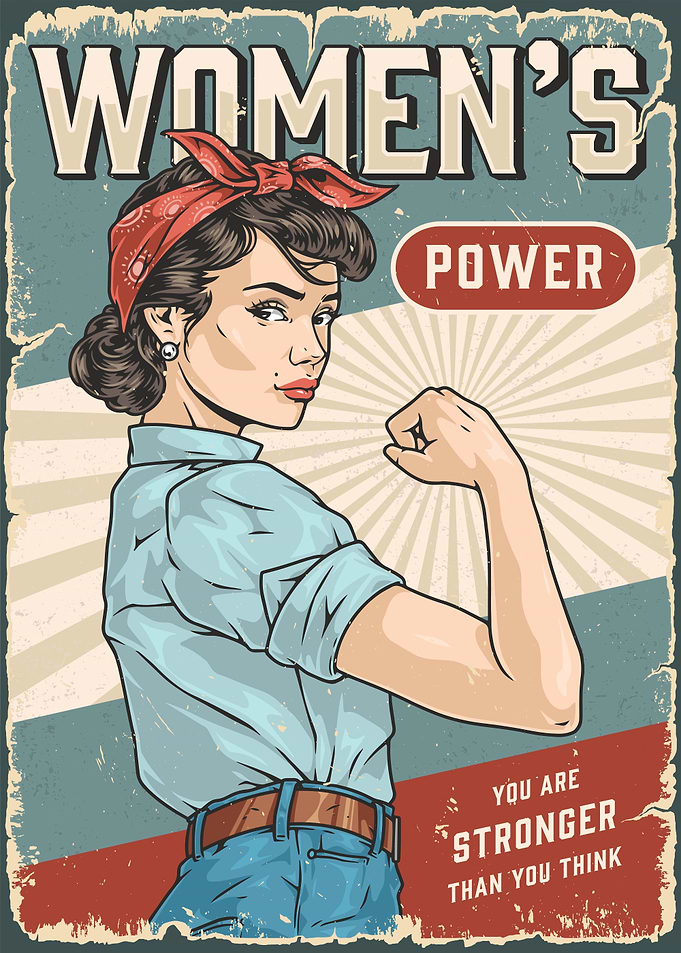 Womens Power Pin Up Girl