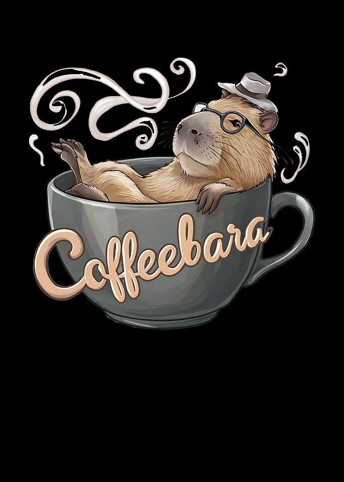 Capybara Coffee Drinker