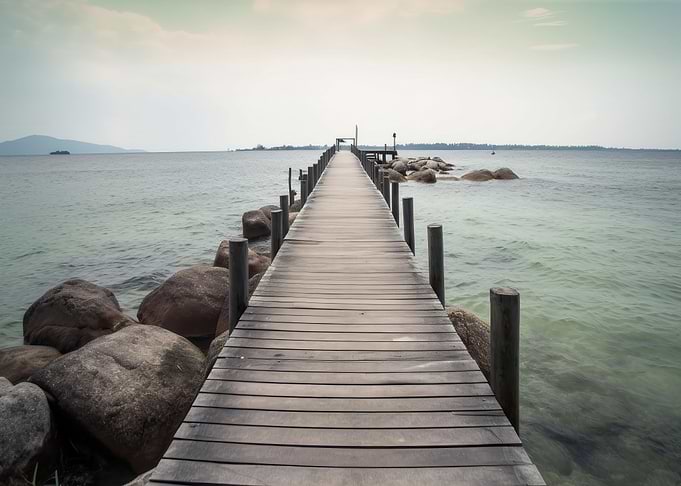 Wooden Bridge at Sea Beach