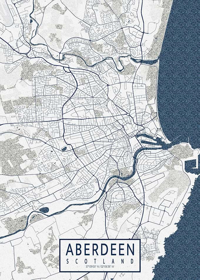Aberdeen City Map Coastal