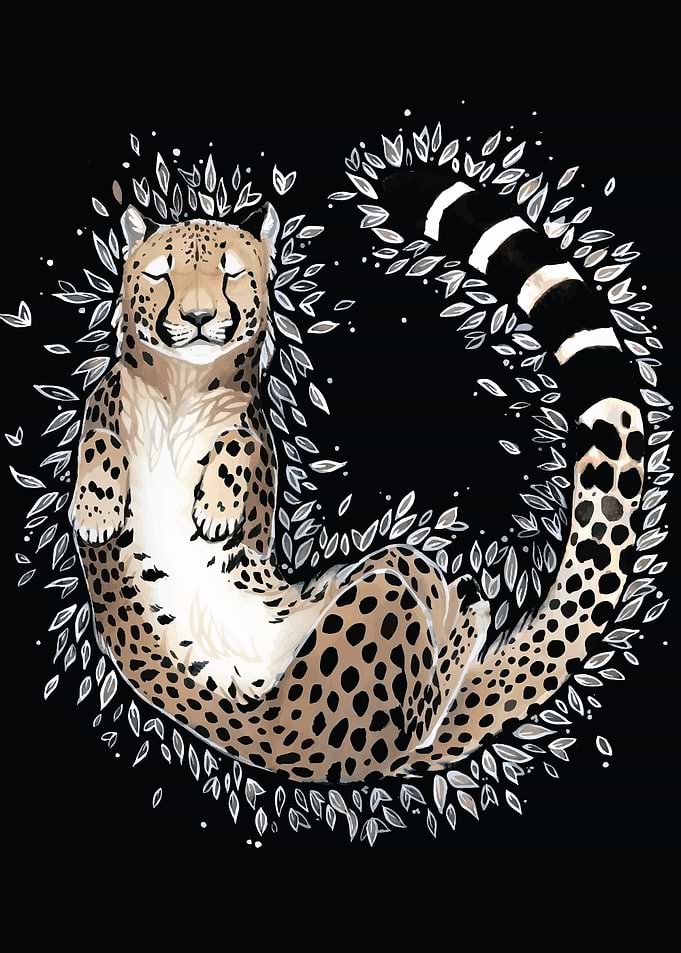 CUTE CHEETAH POSTER ART