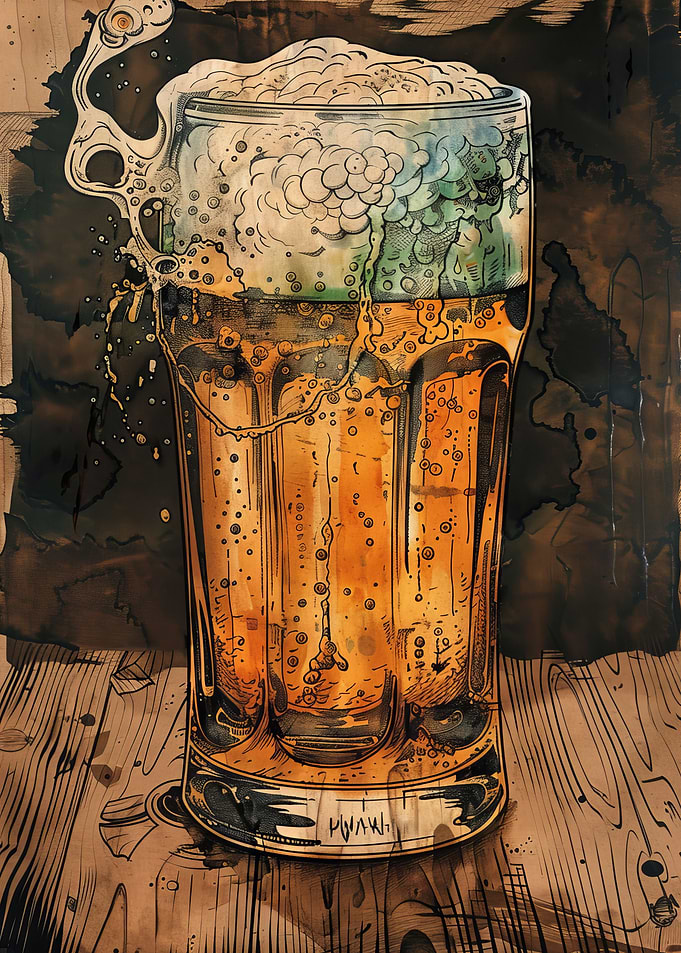 Vintage beer poster