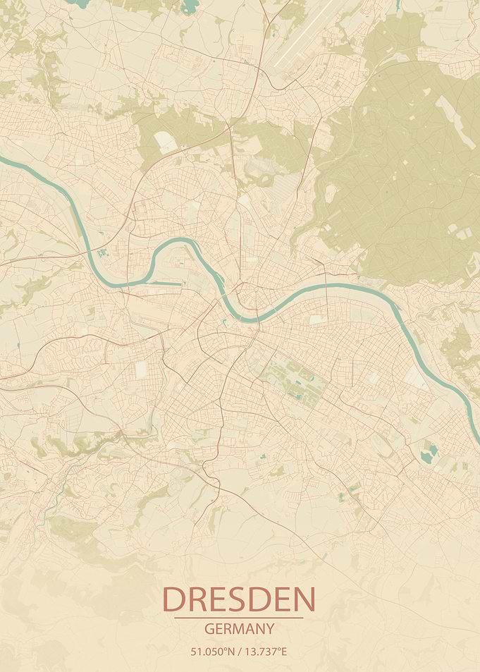 Dresden Germany City Map