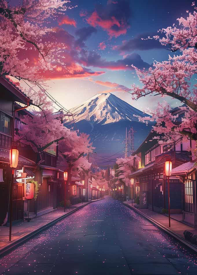 Japan Cherry Blossom Fuji