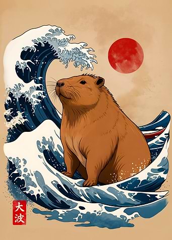 Great Wave Of Capybara