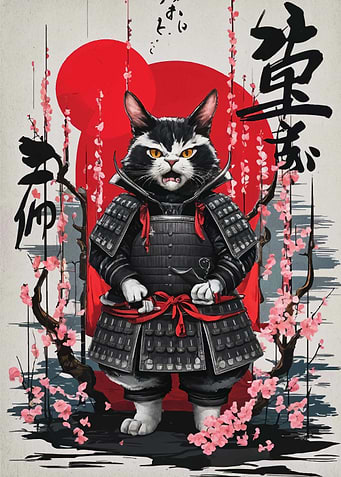 Cat Samurai Japanese
