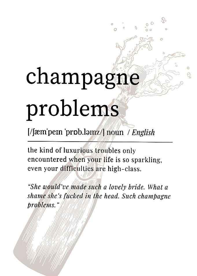 Champagne Problems Bar Car