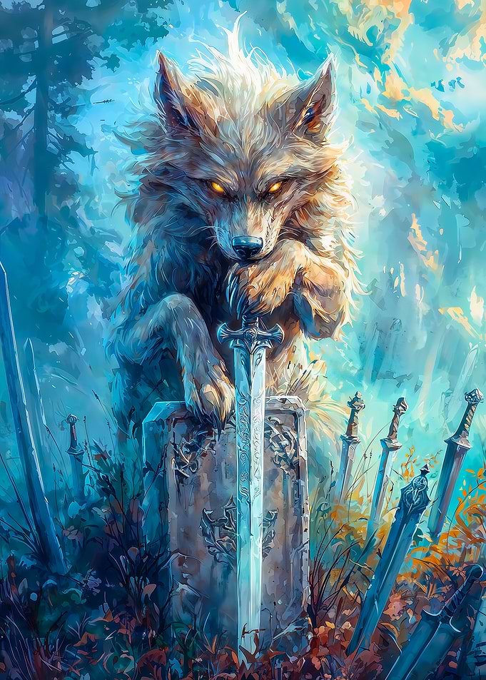 Wolf in Graveyard