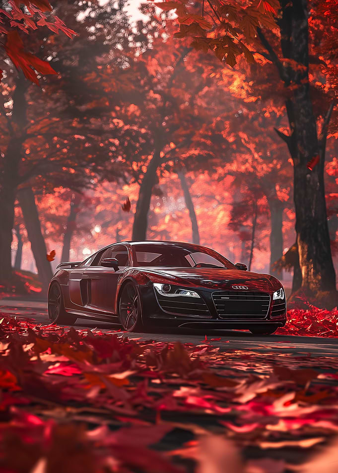 Audi R8 Autumn Forest Race