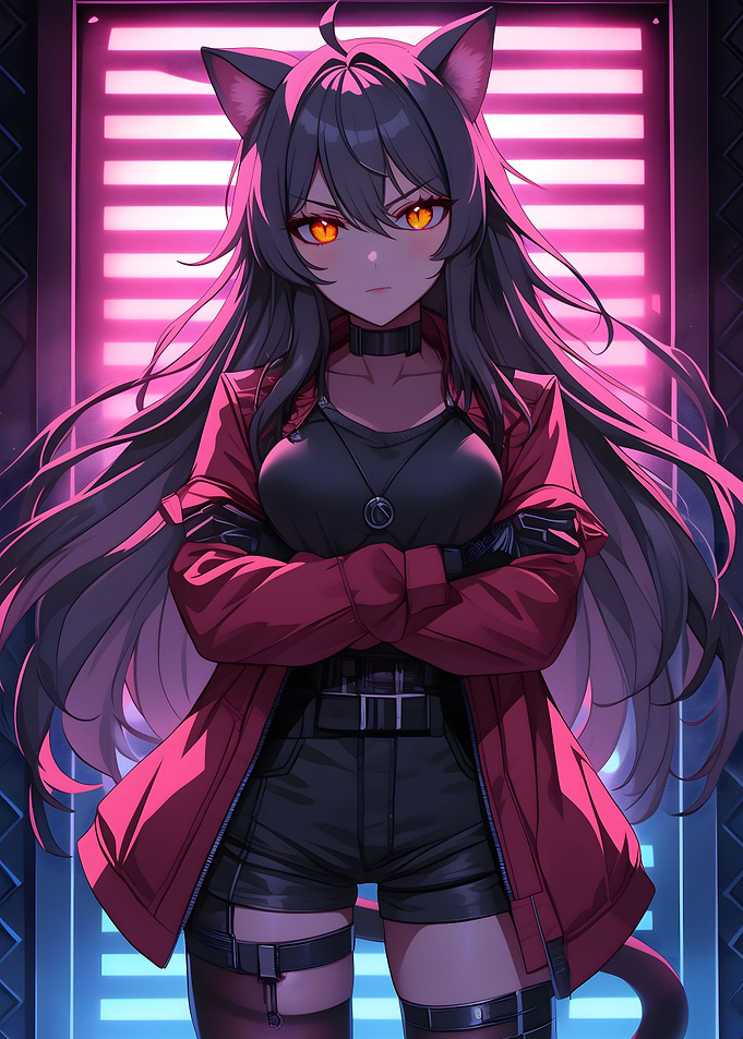 Neon Vigilante Anime Girl