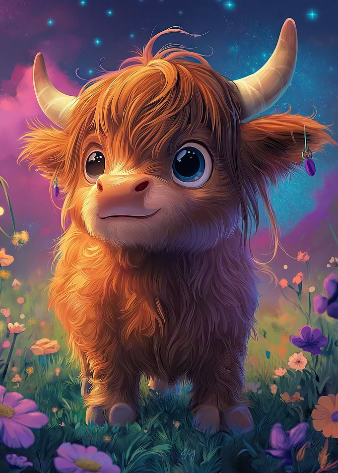 Baby Highland Cow