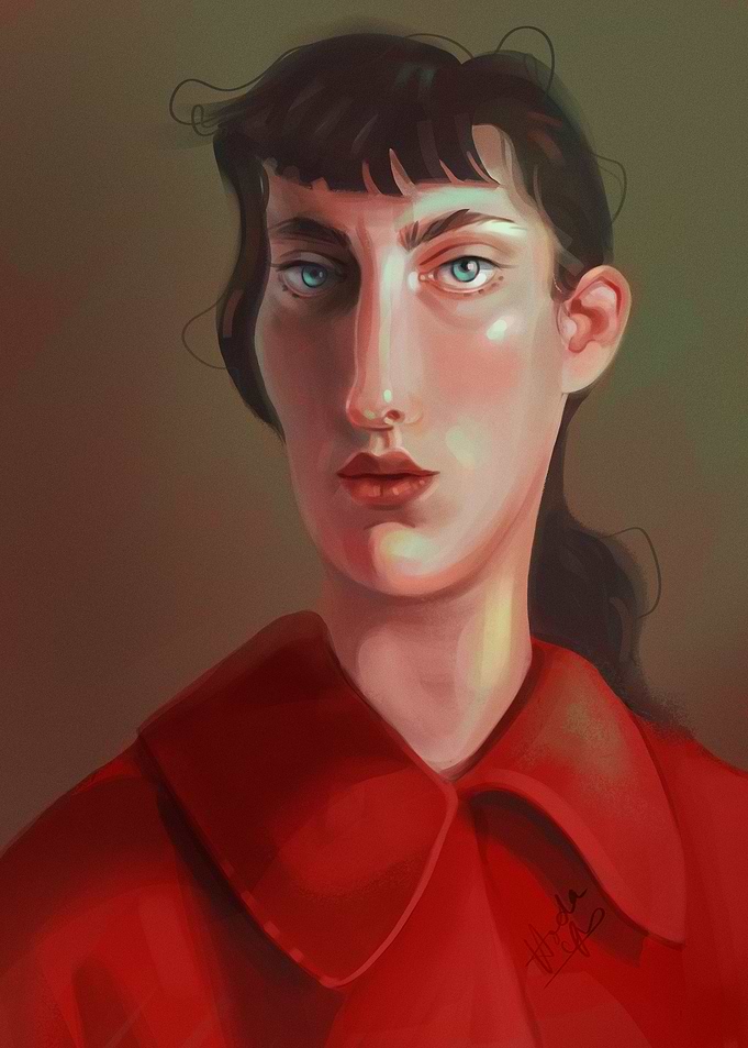 Woman In Red Coat