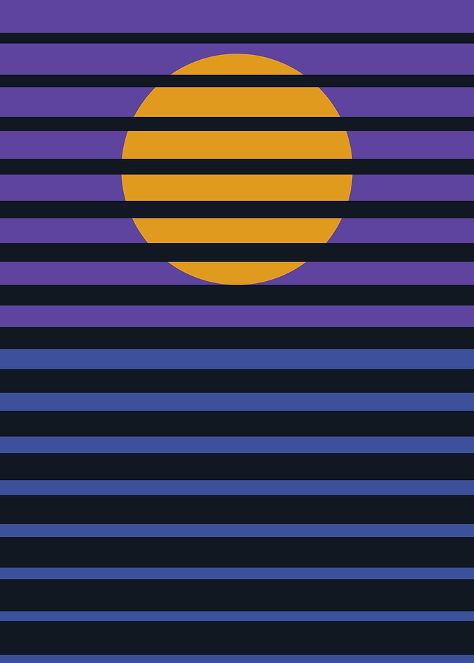 Abstract sunset
