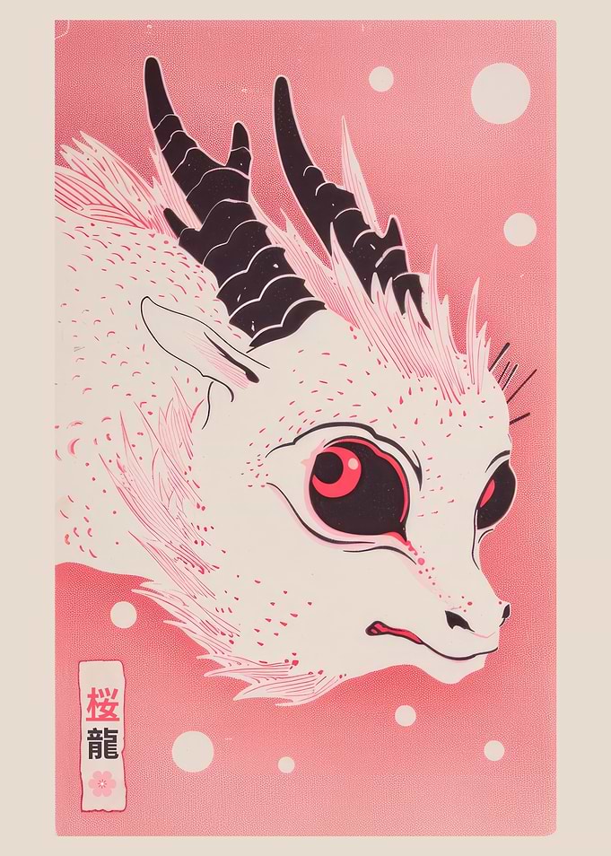 Cute Japanese Snow Dragon