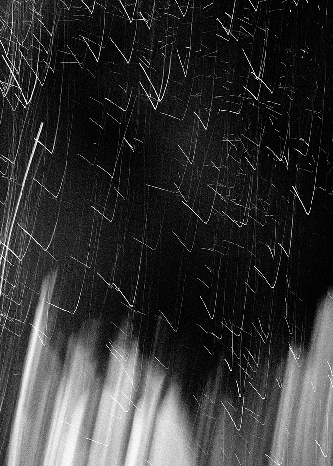 A black and white photo of