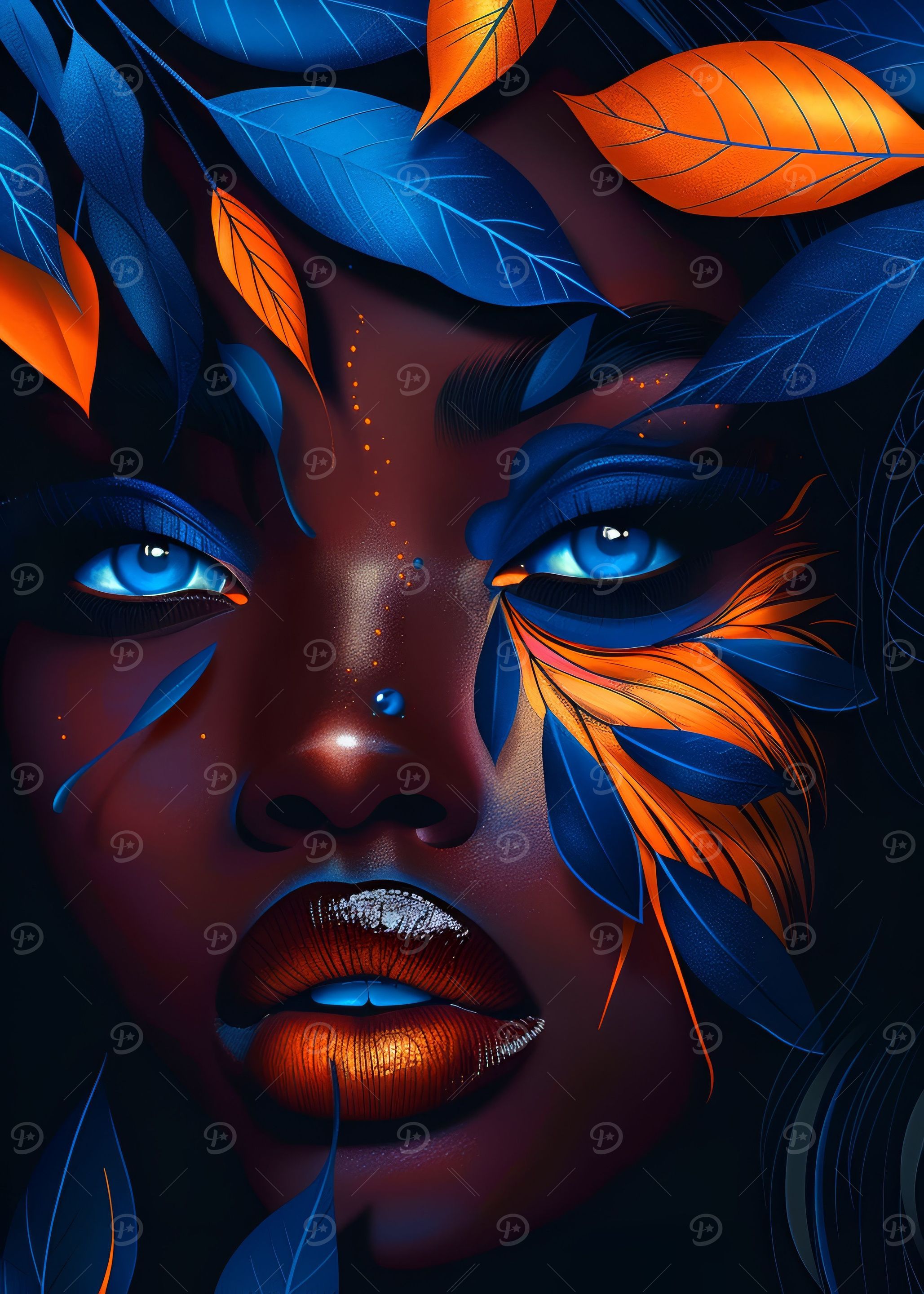 African Beauty Blue Flower