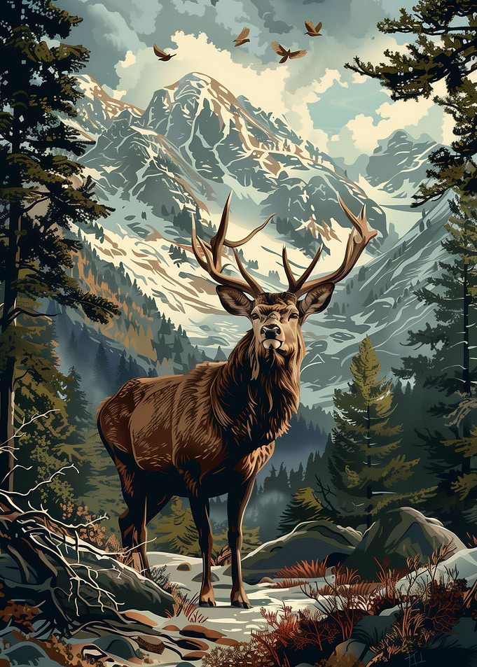 A Deer in the Forest