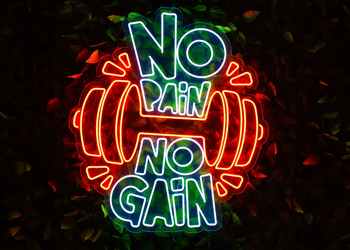 No pain No gain Neon