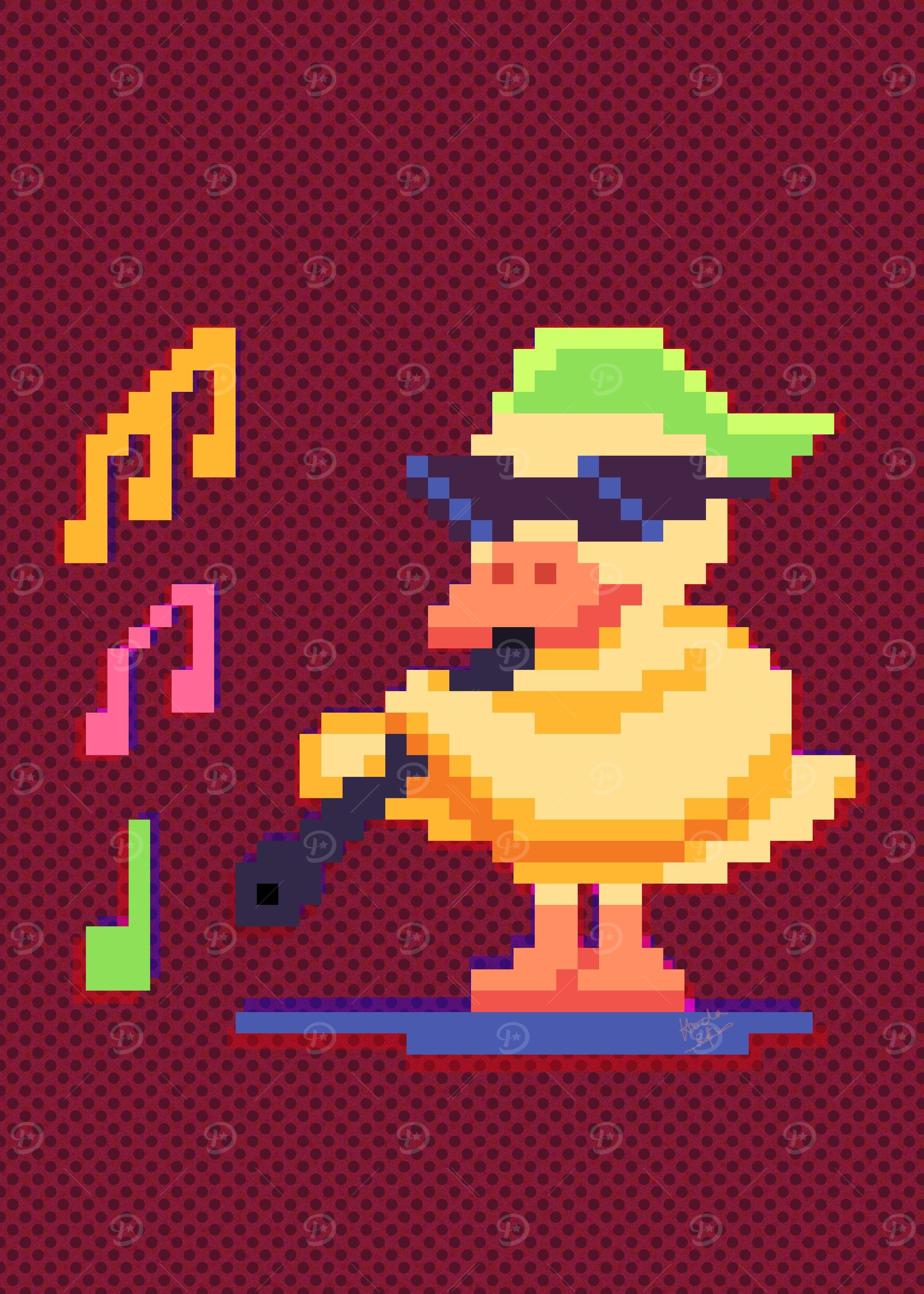 Duck Playing Oboe Music