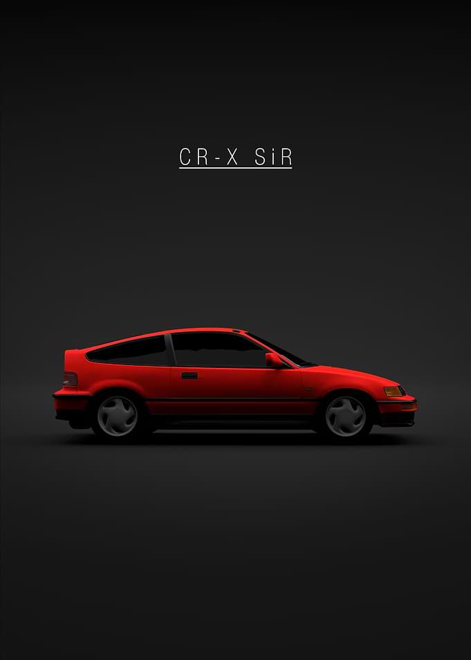 1991 Honda CRX SiR Red