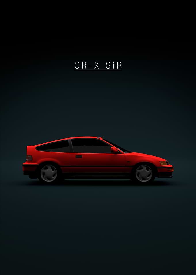 1991 Honda CRX SiR Red