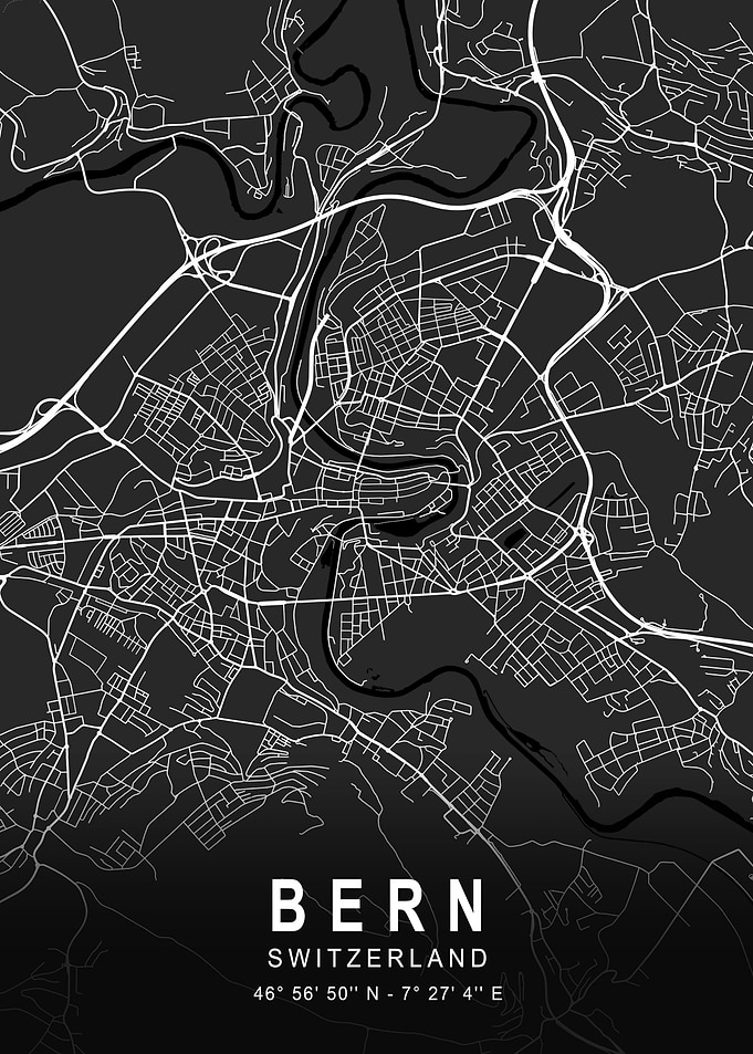 Bern Dark Map