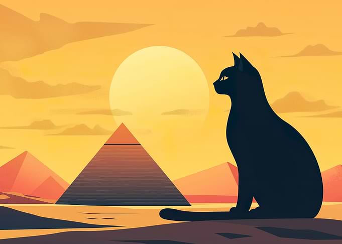 Egyptian Art Deco Cat
