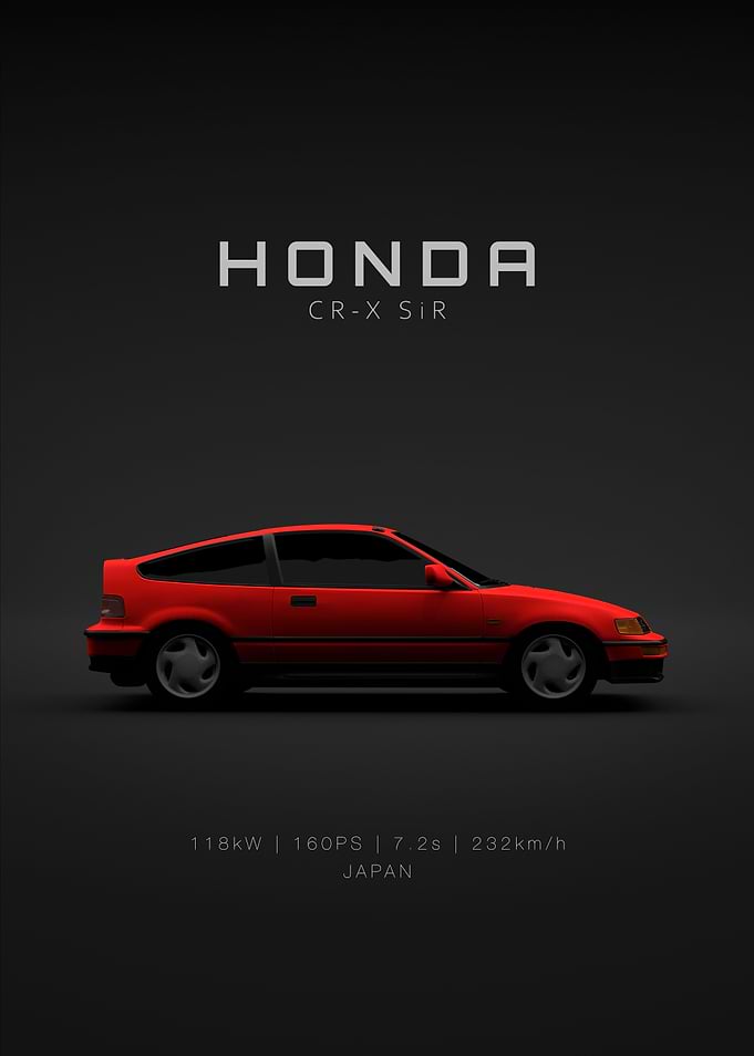 Honda CRX SiR Red Specs