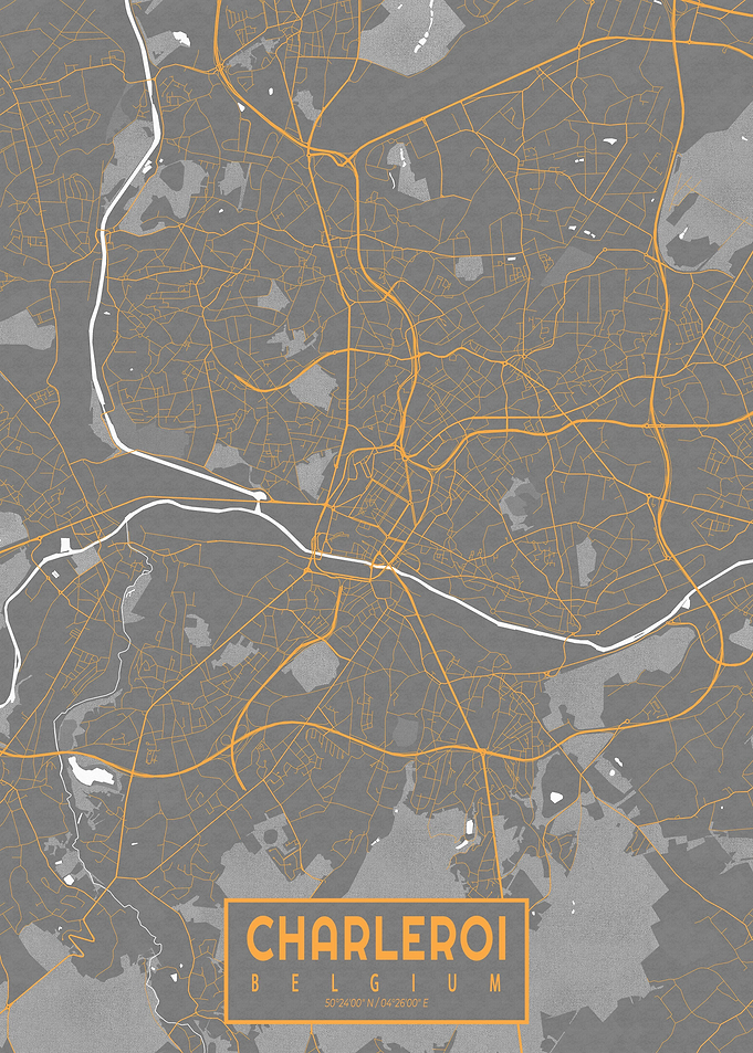 Charleroi City Map Bauhaus