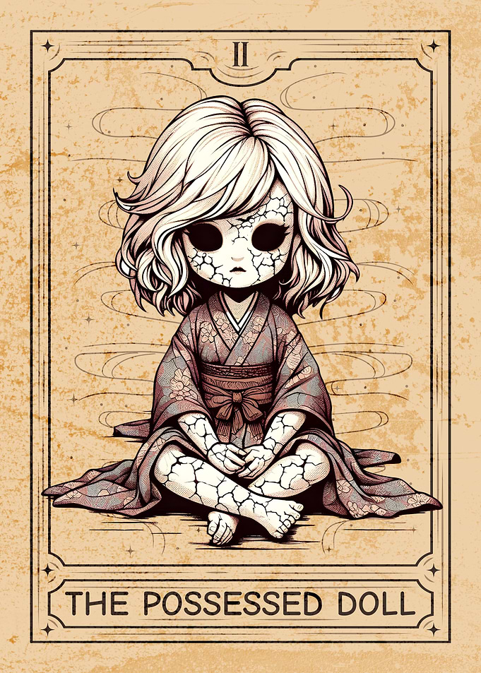Spooky Doll Tarot Card