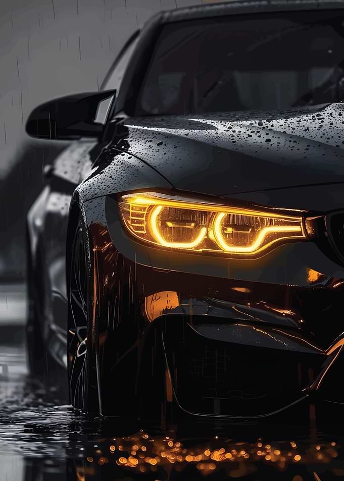 black car BMW M4 F82