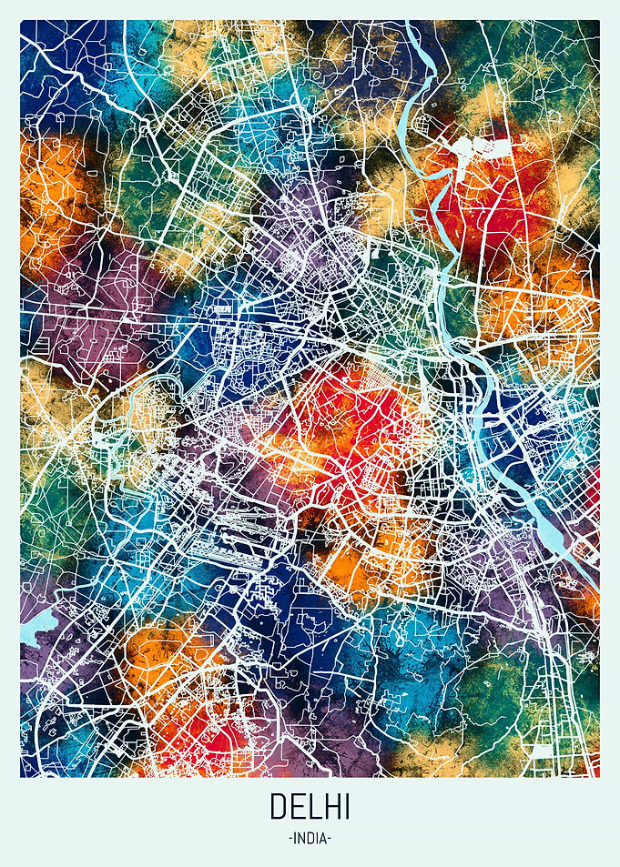 Delhi India Map