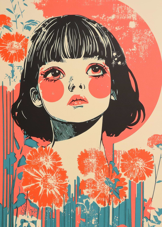 Japanese y2k Lithograph
