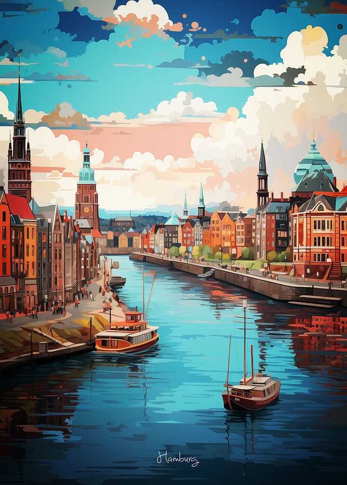 Hamburg Oil Painting