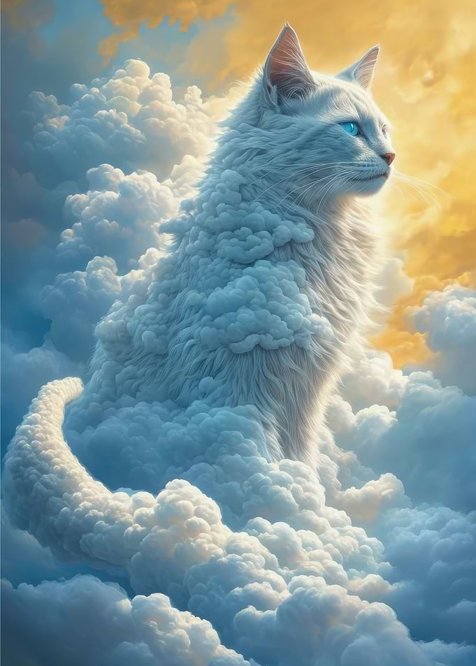 Majestic White Cat