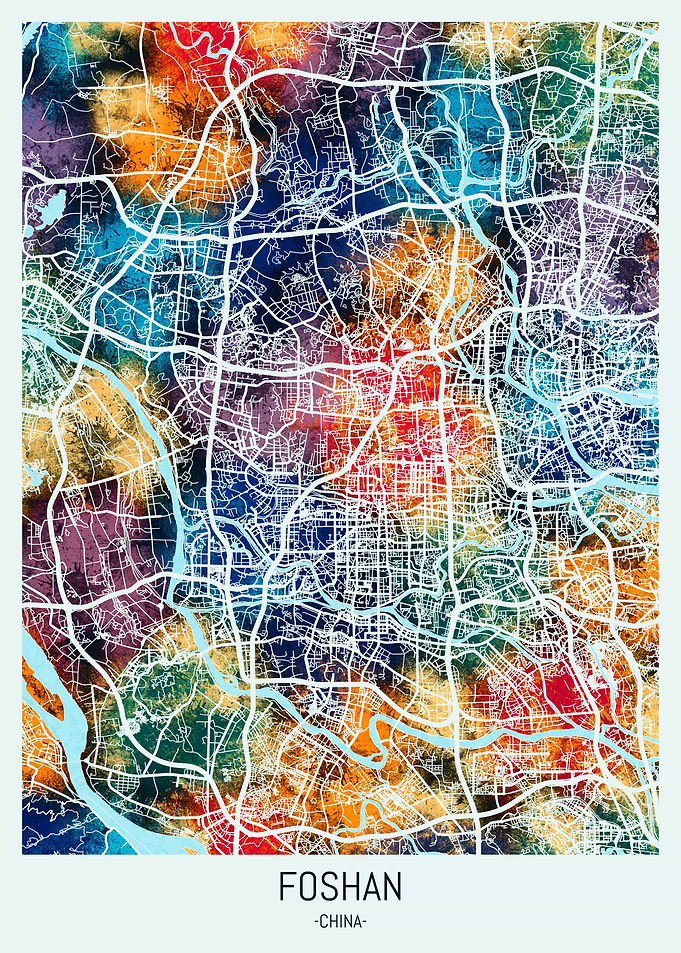 Foshan China Map
