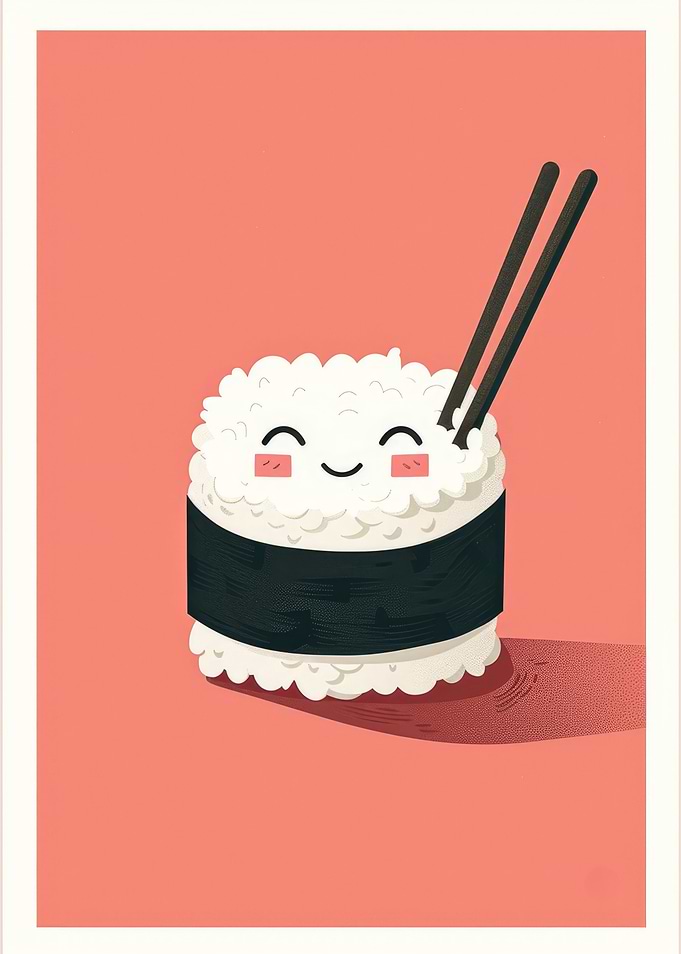 Cute Kawaii Sushi Roll
