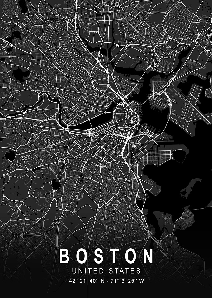 Boston Dark Map