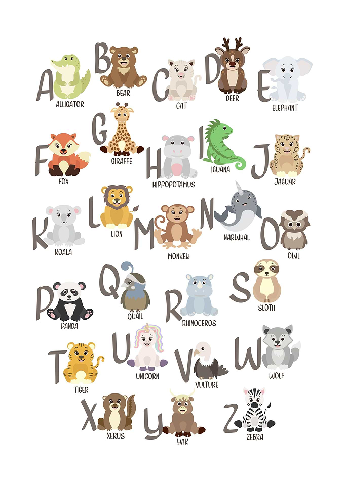 Animal Alphabet Kids Room